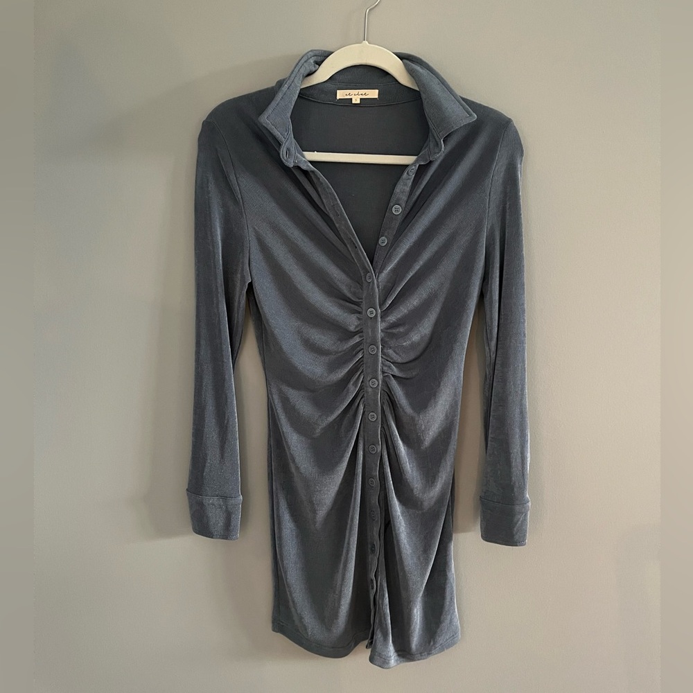 Long Sleeve Button Up Dress